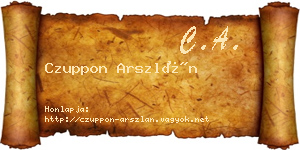 Czuppon Arszlán névjegykártya